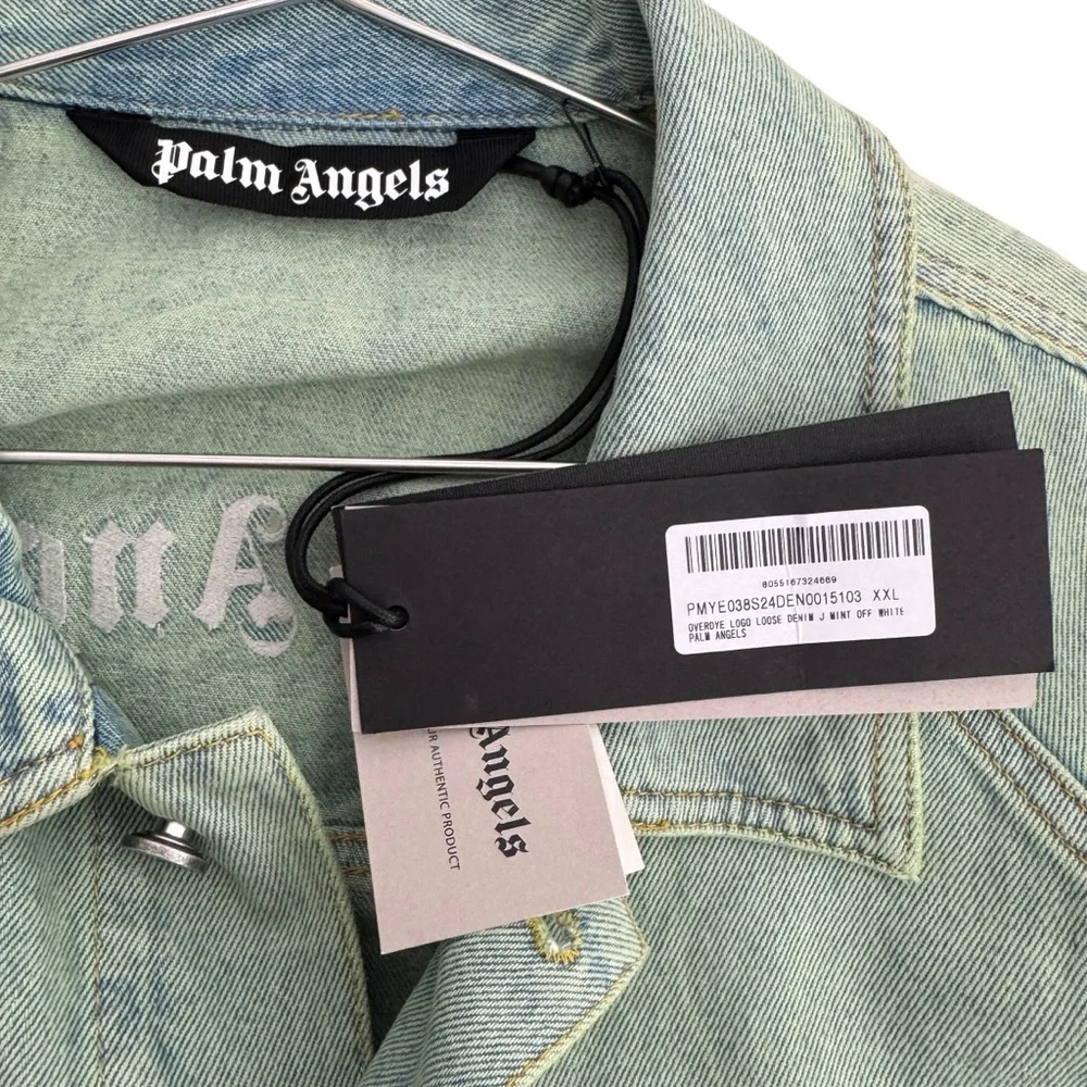 NEW‎ Palm Angels Men's Denim Overdye Jacket